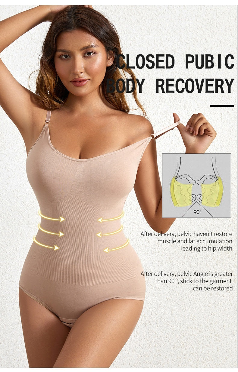 HONEY® Women's Corset Body Shaping Belly And Waist Shaping Corset Chest Support Hip Lifting Triangle Jumpsuit