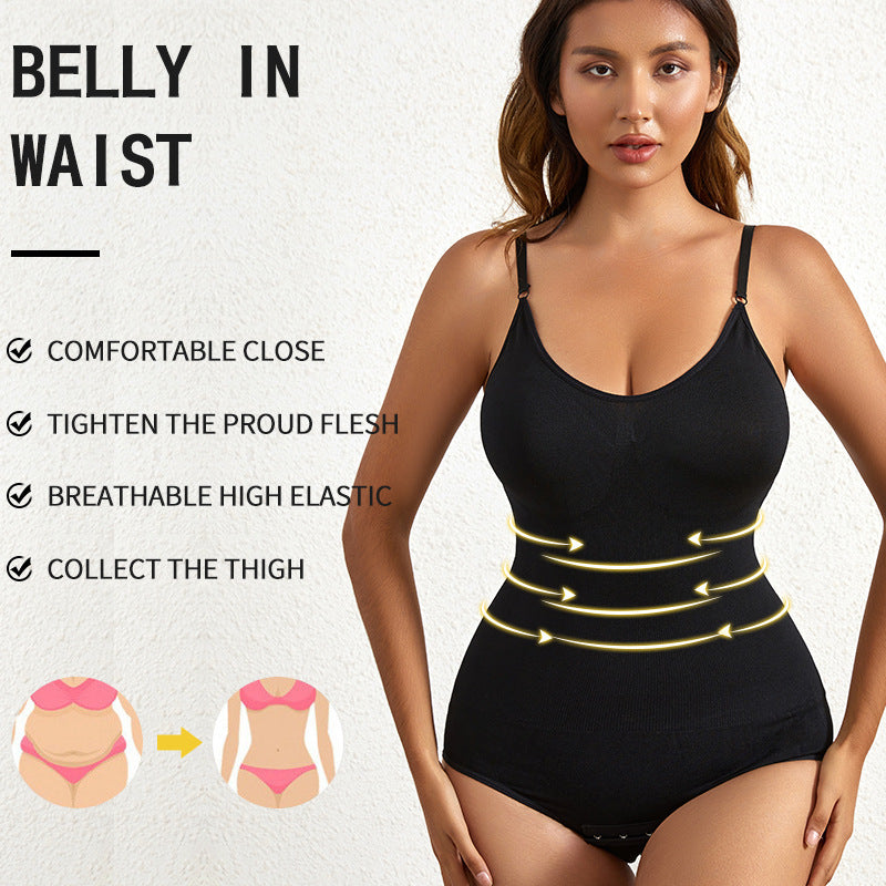 HONEY® Women's Corset Body Shaping Belly And Waist Shaping Corset Chest Support Hip Lifting Triangle Jumpsuit