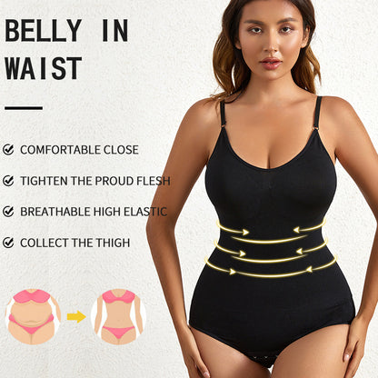 HONEY® Women's Corset Body Shaping Belly And Waist Shaping Corset Chest Support Hip Lifting Triangle Jumpsuit